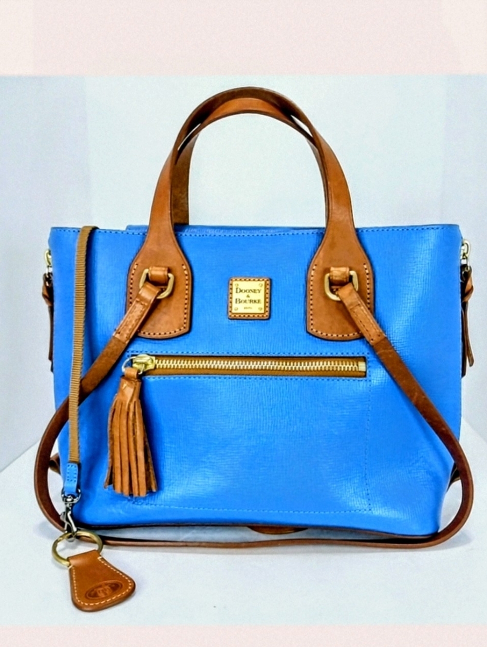 Dooney & Bourke Side Zip Leather Tote Shoulder Bag